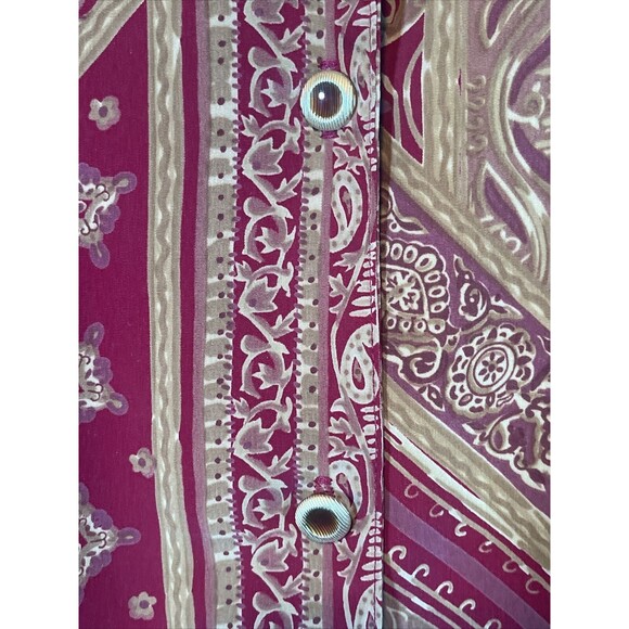 Peter Popovitch Vintage Abstract Floral Long Sleve Button Up Top - Picture 3 of 8